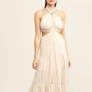 VENUS CLEMENTINE GINGHAM MAXIB DRESS SIZE LARGE